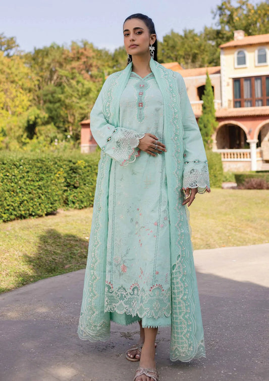 Pakistani Qline by Qalamkar Embroidered Lawn Unstitched Three Piece - Helen