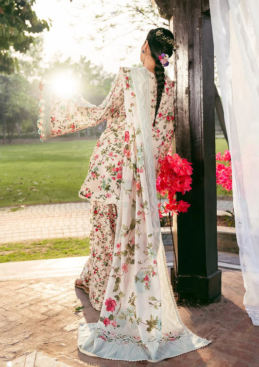 Pakistani Elaf Premium Digital Printed Unstitched Lawn Three Piece - Day Bloom