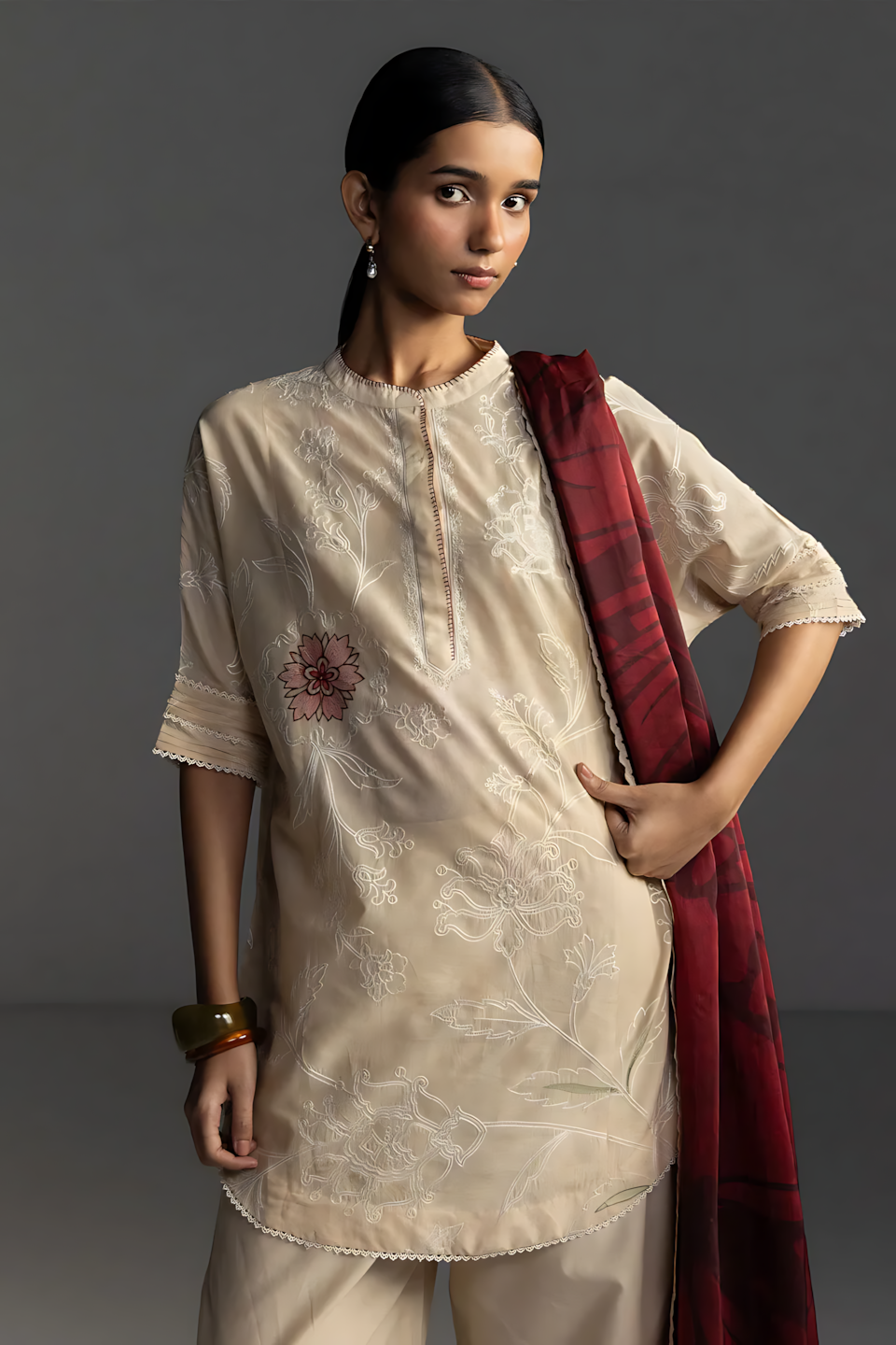 Pakistani Zara Shahjahan Coco Lawn Unstitched Three Piece - Pine Cone