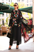 Pakistani Maria B Luxury Lawn Unstitched Three Piece - Black