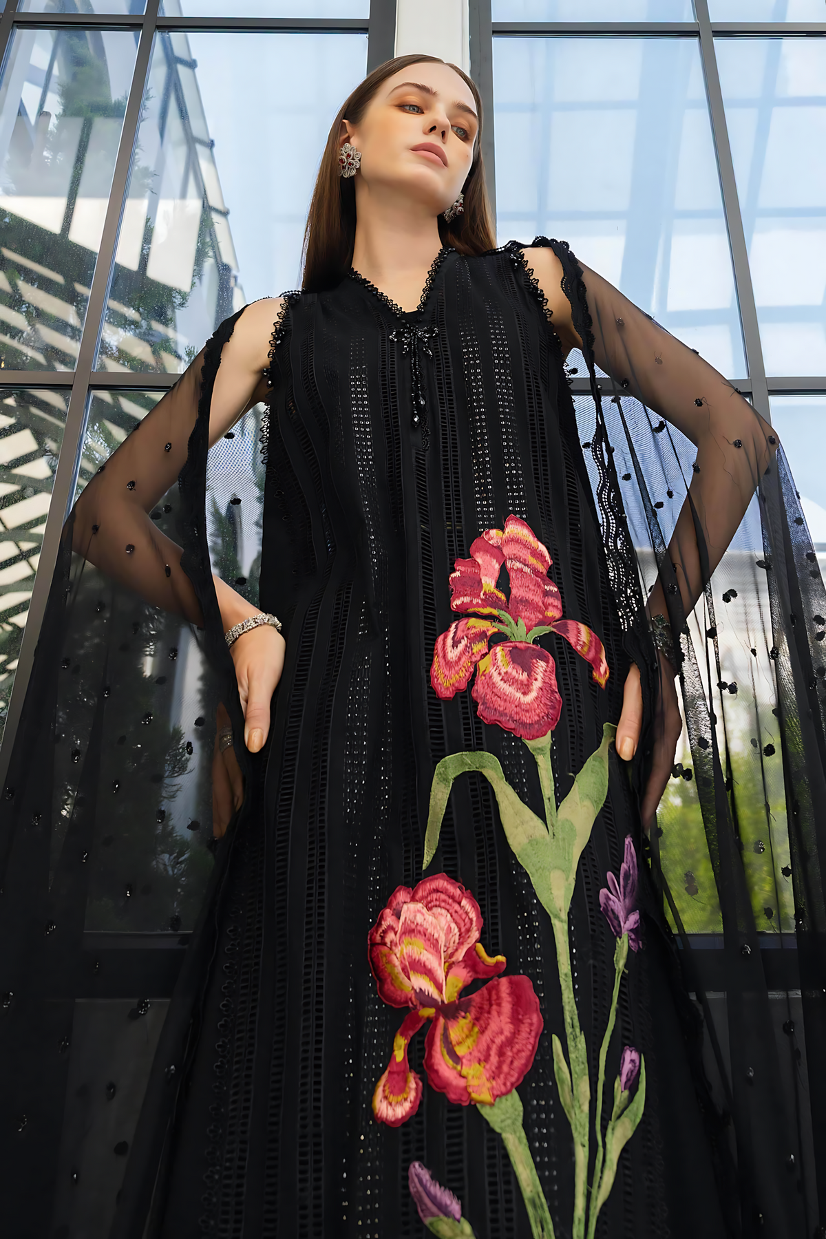 Pakistani Maria B Lawn Unstitched Three Piece - Black