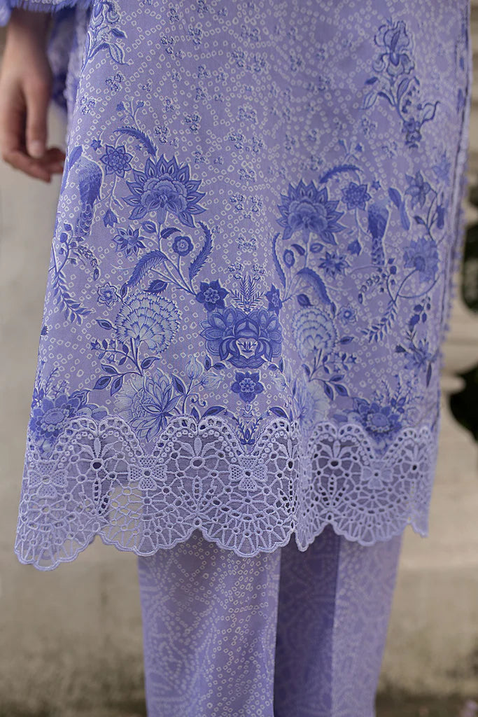 Pakistani Sobia Nazir Unstitched Lawn Three Piece - Lavender