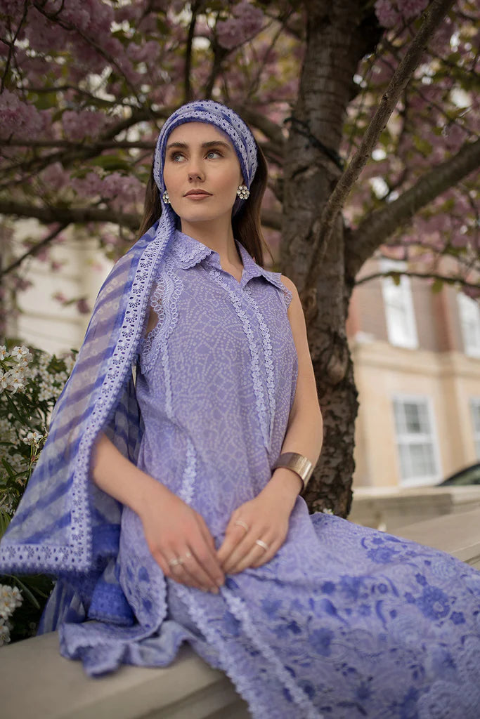 Pakistani Sobia Nazir Unstitched Lawn Three Piece - Lavender