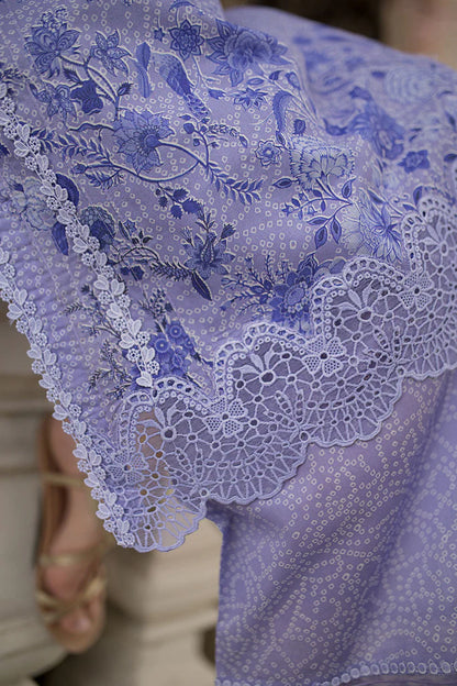 Pakistani Sobia Nazir Unstitched Lawn Three Piece - Lavender