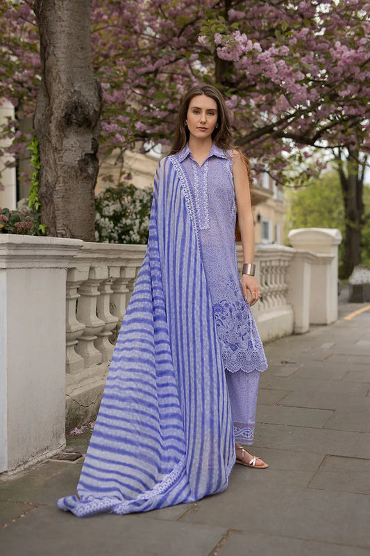Pakistani Sobia Nazir Unstitched Lawn Three Piece - Lavender