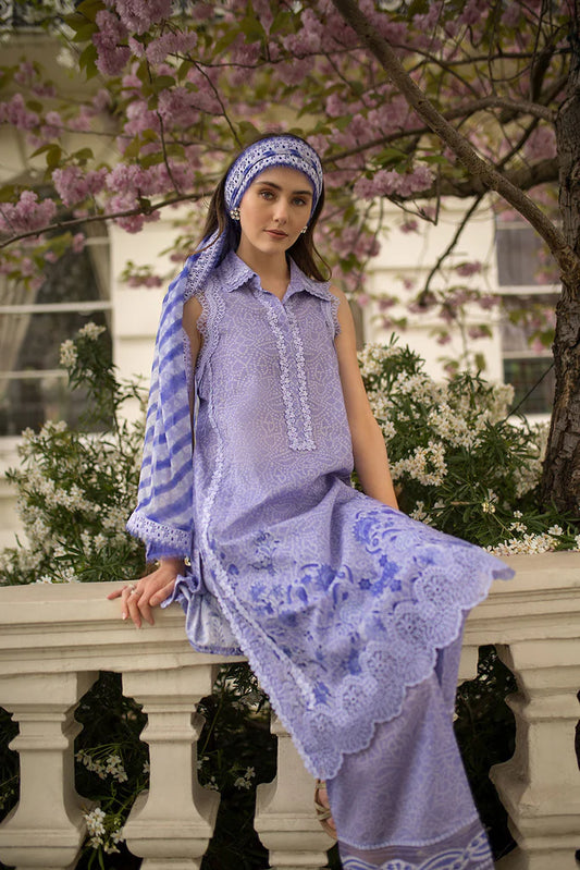 Pakistani Sobia Nazir Unstitched Lawn Three Piece - Lavender