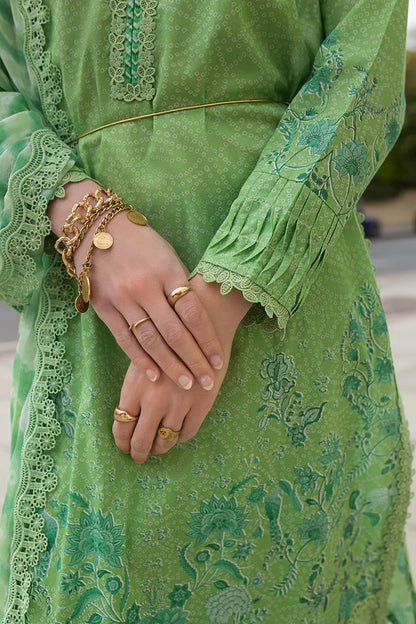 Pakistani Sobia Nazir Unstitched Lawn Three Piece - Asparagus