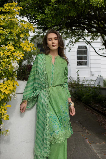 Pakistani Sobia Nazir Unstitched Lawn Three Piece - Asparagus