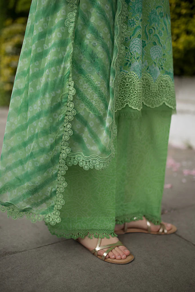 Pakistani Sobia Nazir Unstitched Lawn Three Piece - Asparagus