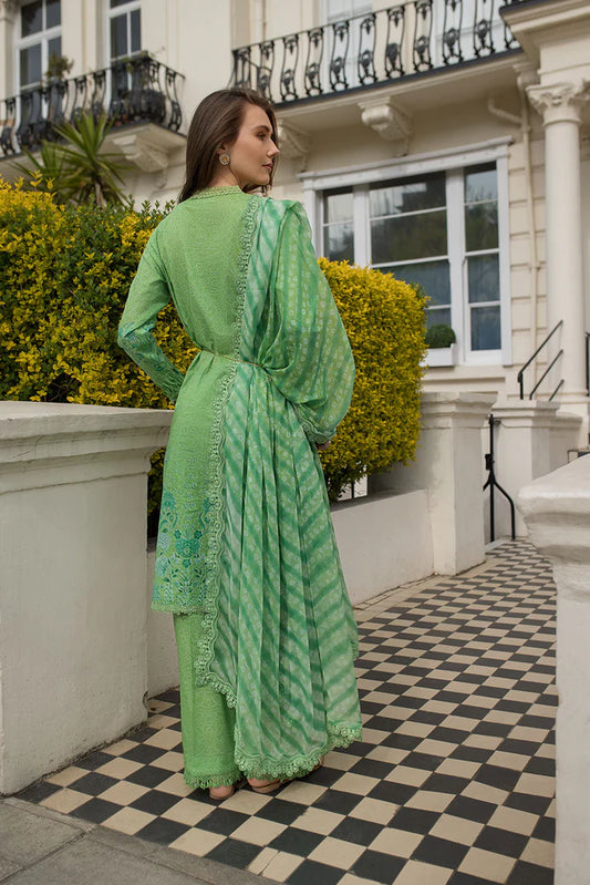 Pakistani Sobia Nazir Unstitched Lawn Three Piece - Asparagus