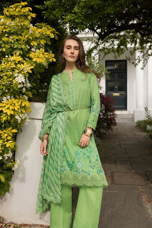 Pakistani Sobia Nazir Unstitched Lawn Three Piece - Asparagus