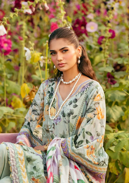 Pakistani Elaf Premium Digital Printed Unstitched Lawn Three Piece - Elaris