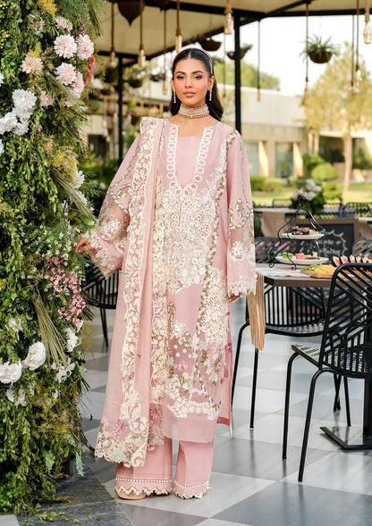 Pakistani Elaf Laserwork Lawn Unstitched Three Piece - Oh My Rose