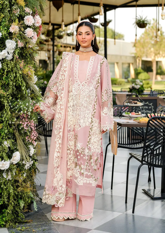 Pakistani Elaf Laserwork Lawn Unstitched Three Piece - Oh My Rose