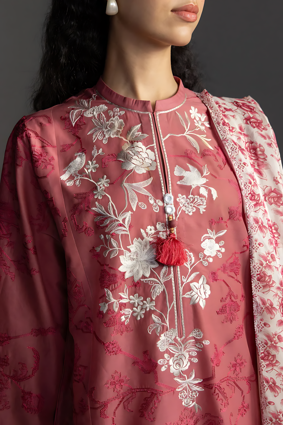 Pakistani Zara Shahjahan Coco Lawn Unstitched Three Piece - Copper Rust