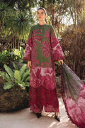 Pakistani M.Print by Maria B Lawn Unstitched Three Piece - Olive Green