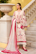 Pakistani Maria B Luxury Lawn Unstitched Three Piece - Almond