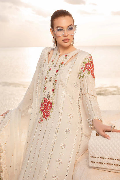 Pakistani Maria B Unstitched Lawn Premium Three Piece - Rum Swizzle