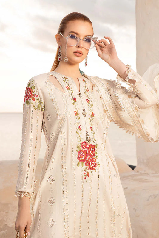 Pakistani Maria B Unstitched Lawn Premium Three Piece - Rum Swizzle