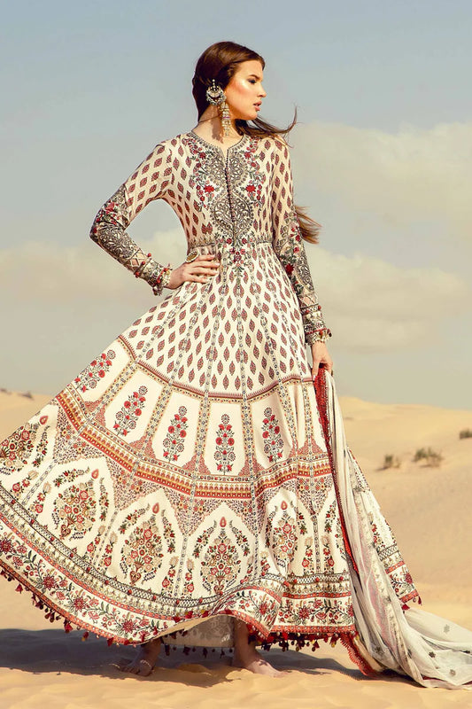 Pakistani Maria B Unstitched Lawn Premium Three Piece - Oasis