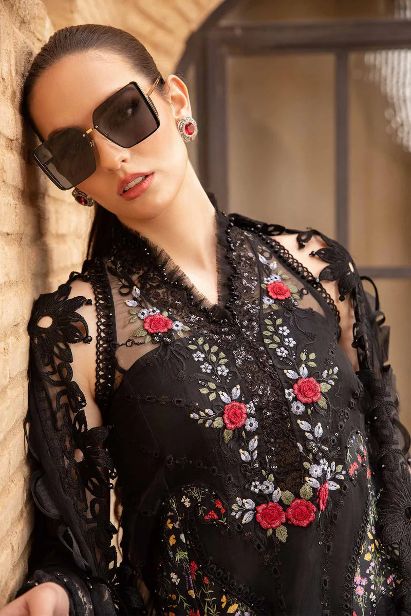 Pakistani Maria B Unstitched Lawn Premium Three Piece - Thunder