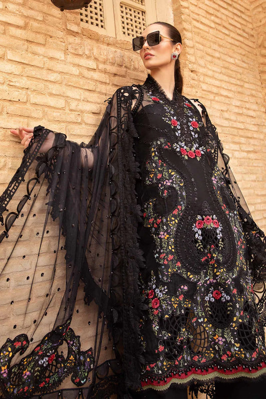 Pakistani Maria B Unstitched Lawn Premium Three Piece - Thunder