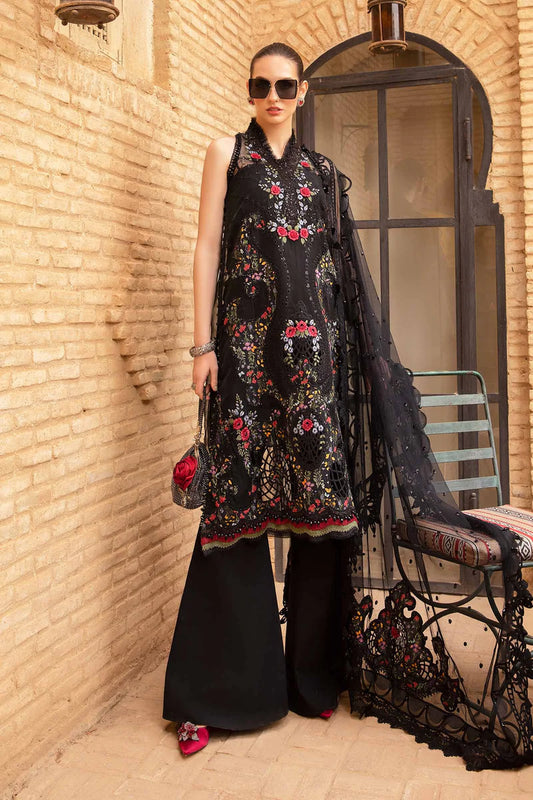 Pakistani Maria B Unstitched Lawn Premium Three Piece - Thunder