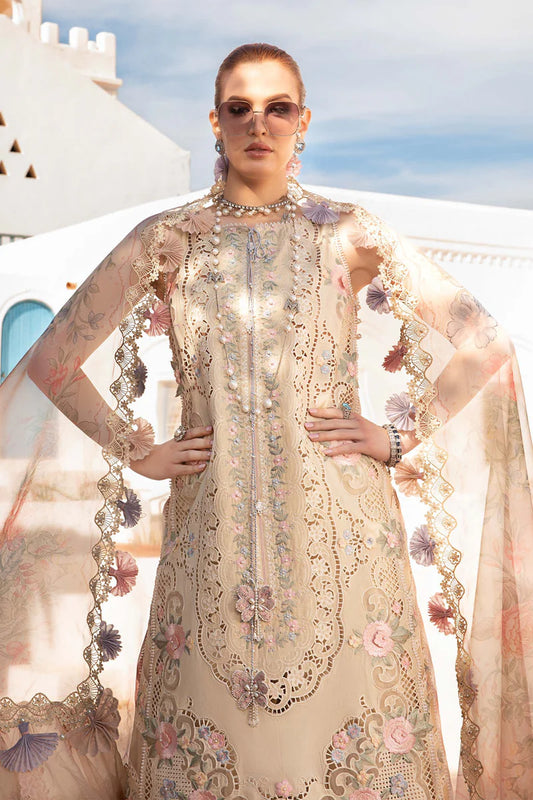 Pakistani Maria B Unstitched Lawn Premium Three Piece - Hampton