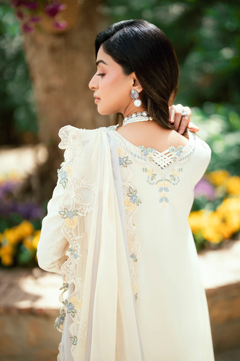 Pakistani Qalamkar Luxury Lawn Embroidered Unstitched Three Piece - Adeena