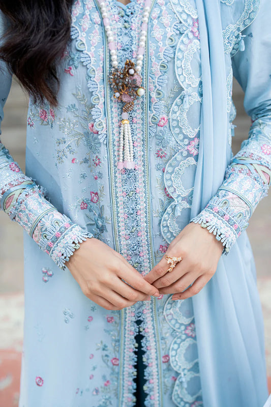 Pakistani Qalamkar Luxury Lawn Embroidered Unstitched Three Piece - Zarish