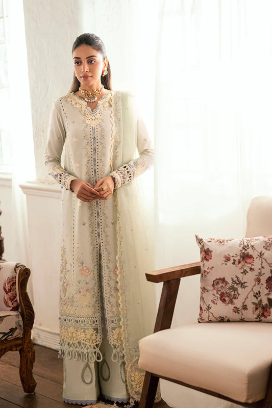 Pakistani Qalamkar Luxury Lawn Embroidered Unstitched Three Piece - Rimsha