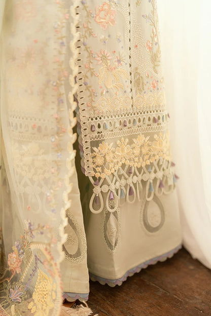Pakistani Qalamkar Luxury Lawn Embroidered Unstitched Three Piece - Rimsha