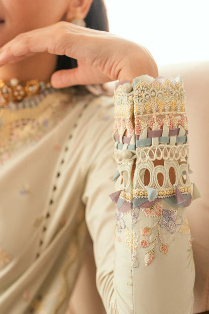 Pakistani Qalamkar Luxury Lawn Embroidered Unstitched Three Piece - Rimsha