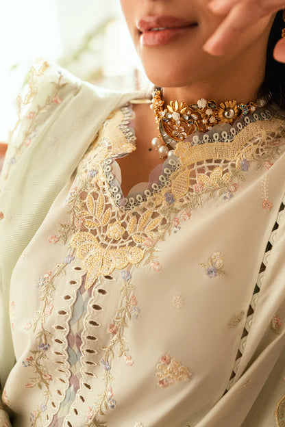 Pakistani Qalamkar Luxury Lawn Embroidered Unstitched Three Piece - Rimsha