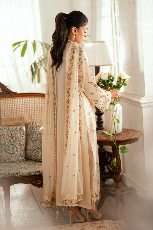Pakistani Qalamkar Luxury Lawn Embroidered Unstitched Three Piece - Rina