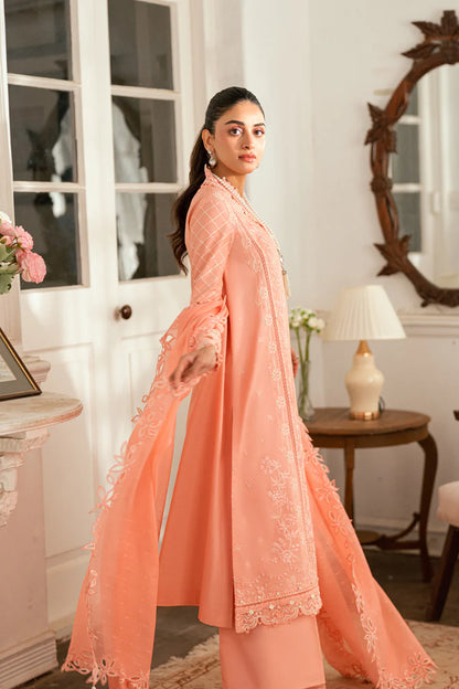Pakistani Qalamkar Luxury Lawn Embroidered Unstitched Three Piece - Jafa