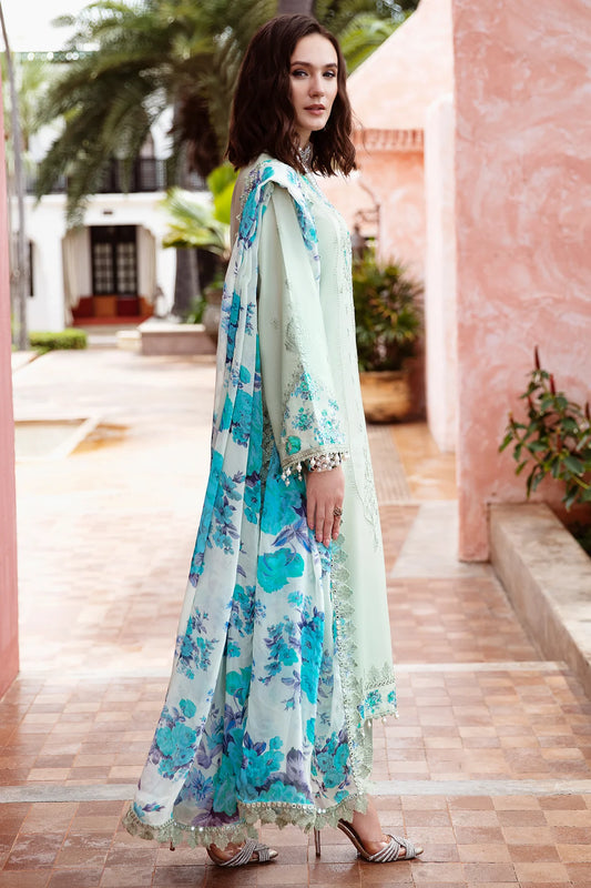Pakistani Charizma Embroidered Lawn Unstitched Three Piece - Coral Reef