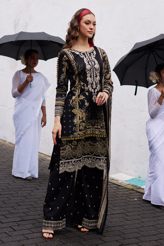 Pakistani Gulaal Luxury Lawn Unstitched Three Piece - Black