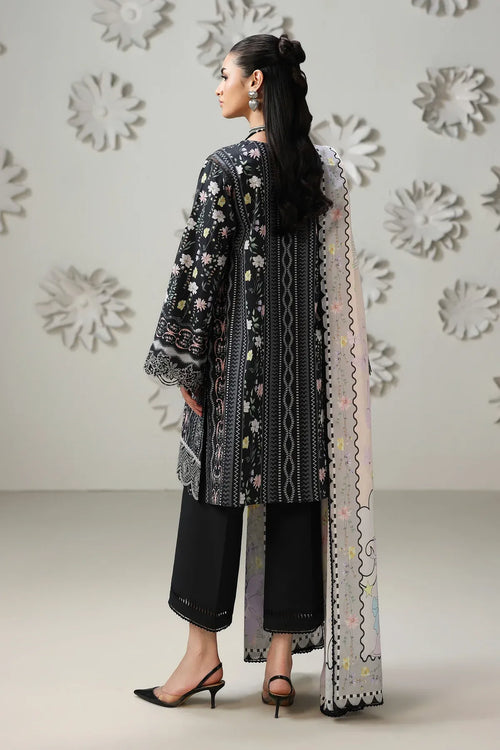 Pakistani Digital Printed & Embroidered Lawn Unstitched Three Piece - Cinder