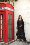 Pakistani Noor By Saadia Asad Lawn Unstitched Three Piece - Black