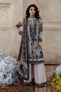 Pakistani Charizma Vasal Embroidered Unstitched Three Piece - Smoky Grey