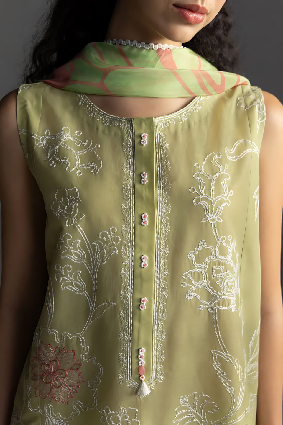 Pakistani Zara Shahjahan Coco Lawn Unstitched Three Piece - Hemlock