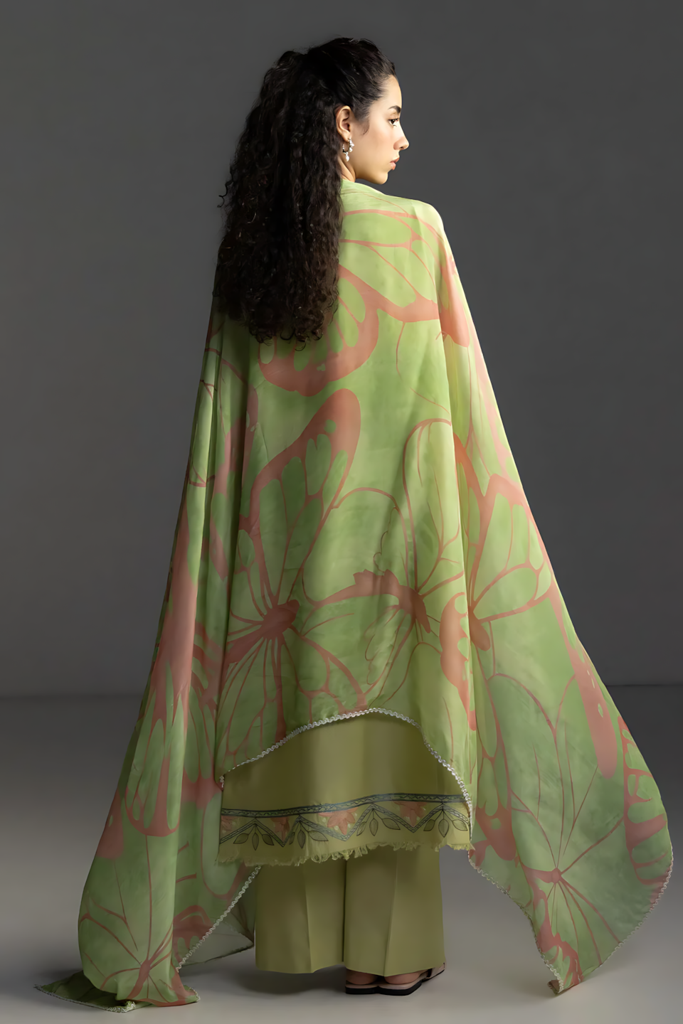 Pakistani Zara Shahjahan Coco Lawn Unstitched Three Piece - Hemlock
