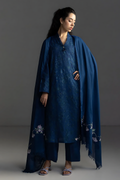 Pakistani Zara Shahjahan Coco Lawn Unstitched Three Piece - Nile Blue