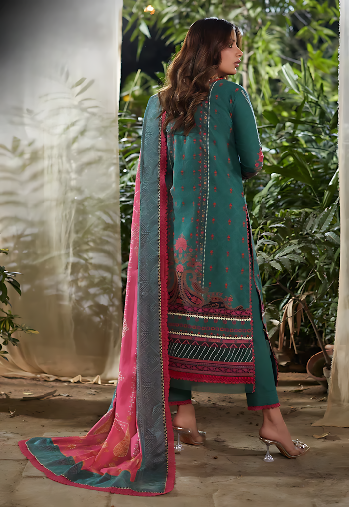 Pakistani Rania by Asim Jofa Unstitched Two Piece - Gable Green