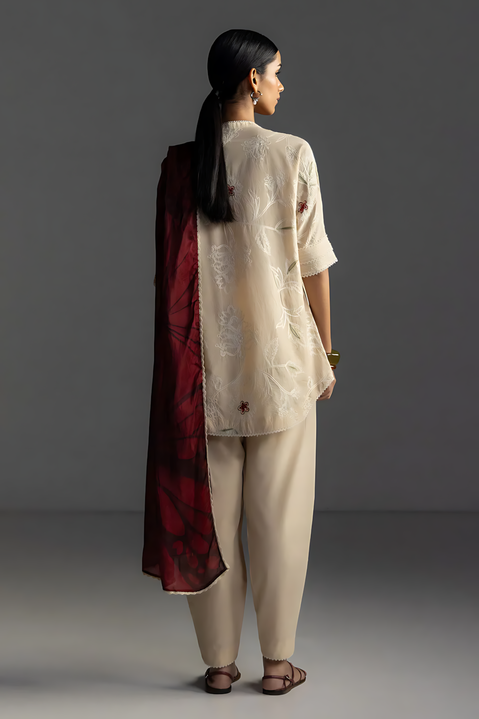 Pakistani Zara Shahjahan Coco Lawn Unstitched Three Piece - Pine Cone