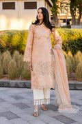 Pakistani Embroidered Printed Lawn 3-Piece Suit With Textured Dupatta