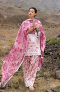 Pakistani Zainab Chottani Embroidered Jacquard Unstitched Three Piece - Soft Pink