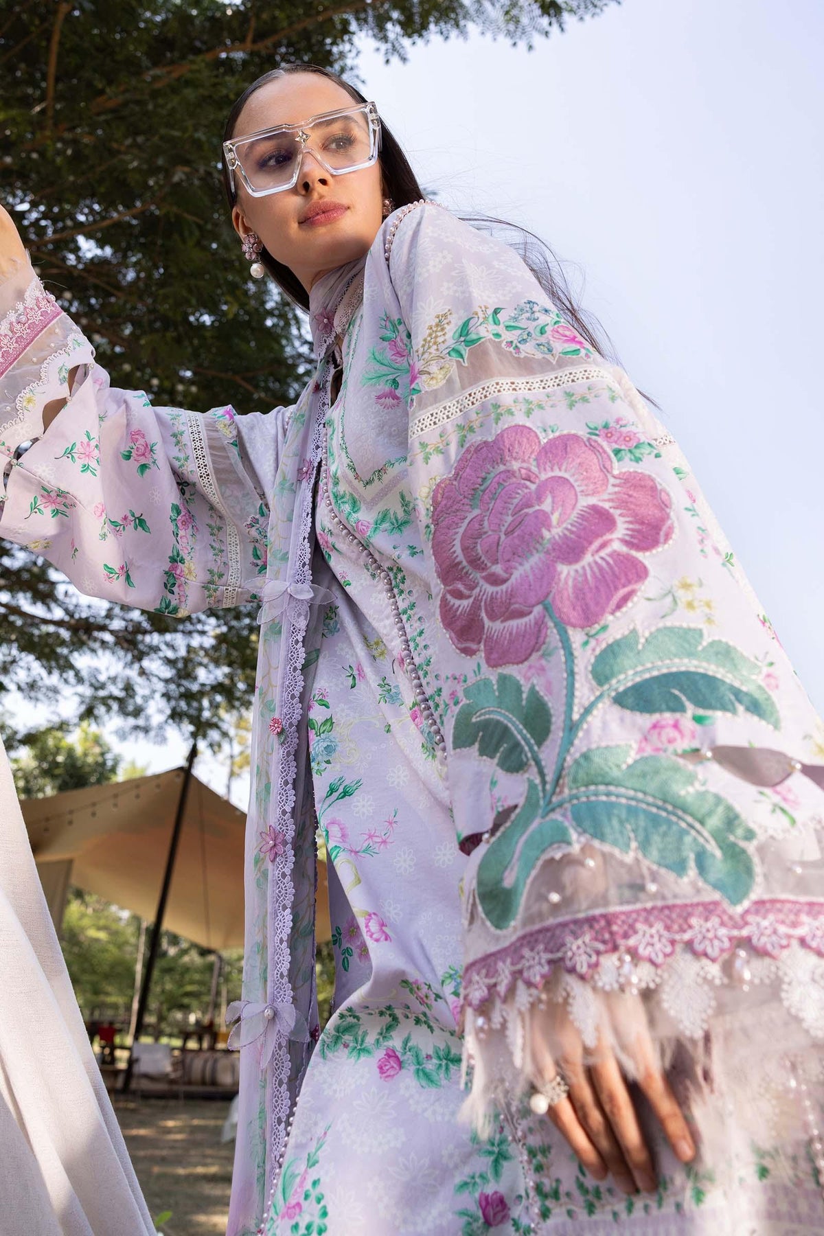 Pakistani M.Print by Maria B Lawn Unstitched Three Piece - Lilac
