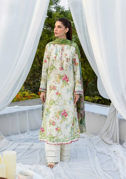 Pakistani Elaf Printed Unstitched Lawn Three Piece - Blossomea